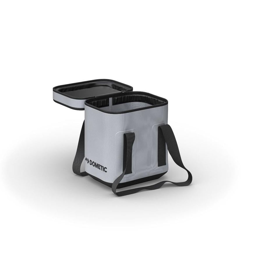 حافظة ثلج معزولة قابلة للطي لون رصاصي من DOMETIC بسعة 10 لتر مع غطاء