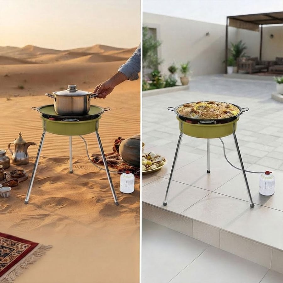 دوار السعادة بالغاز هندي 50× 50 × 69 سم، يوفر مساحة طهي كبيرة،ضمان سنتان