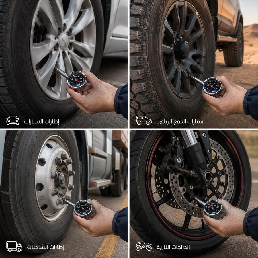 عيار قياس ضغط هواء الإطارات للاستخدام على سيارات الدفع الرباعي