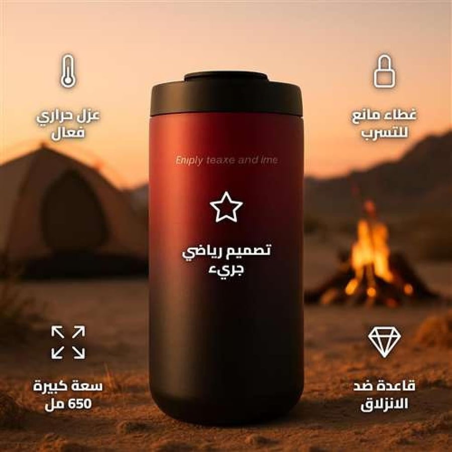 DPT Thermal Coffee Cup 650ml Leak-Proof for Outdoor Adventures
