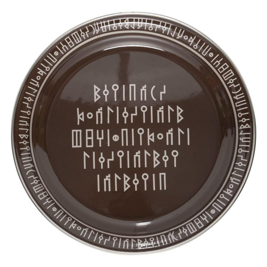 Coffee Enamel Plate 20 cm - Durable and Food Safe for Outdoor Serving
