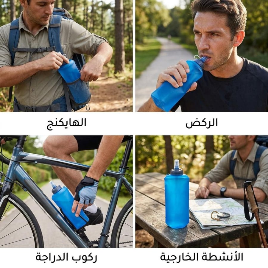 استخدامات حافظة المياه القابلة للطي في الهايكنج الركض ركوب الدراجة