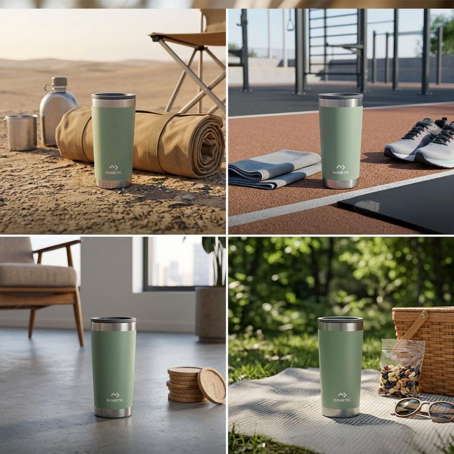 Dometic TMBR60 Green Stainless Steel Thermal Flask 600ml Leak-Proof