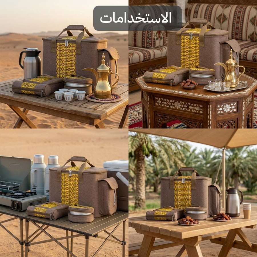 شنطة ترامس الرحلة 5قطع، يوفر جميع احتياجات الرحلات،ضمان سنتان