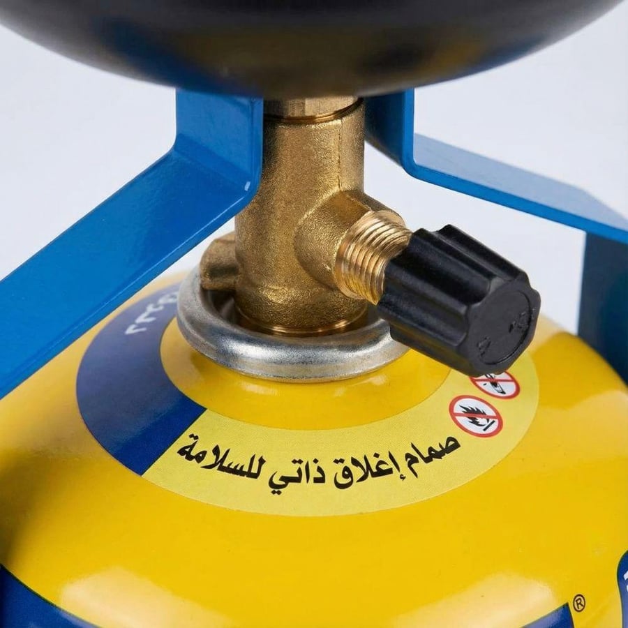 صمام إغلاق ذاتي لموقد غاز الرحلات يضمن أمان استخدام الغاز مع شعار