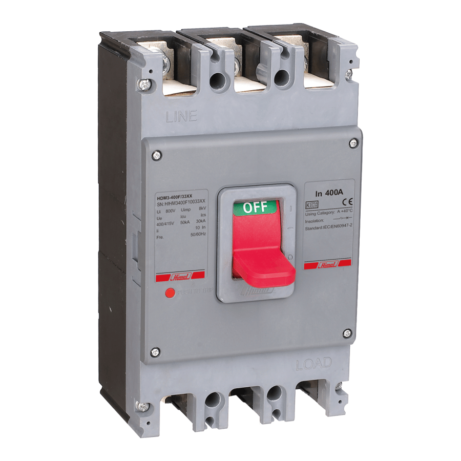 HDM3400S35033XXT,MCCB HDM3-400S 3P 350A 35kA Mag-therm-HIMEL