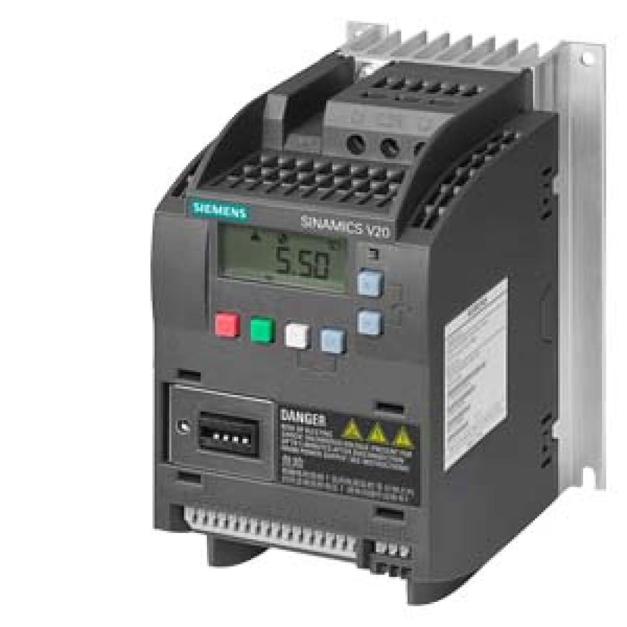 6SL3210-5BE22-2UV0, 2.2KW/3HP/380V SINAMIC V20 AC SPEED MOTOR DRIVE - SIEMENS