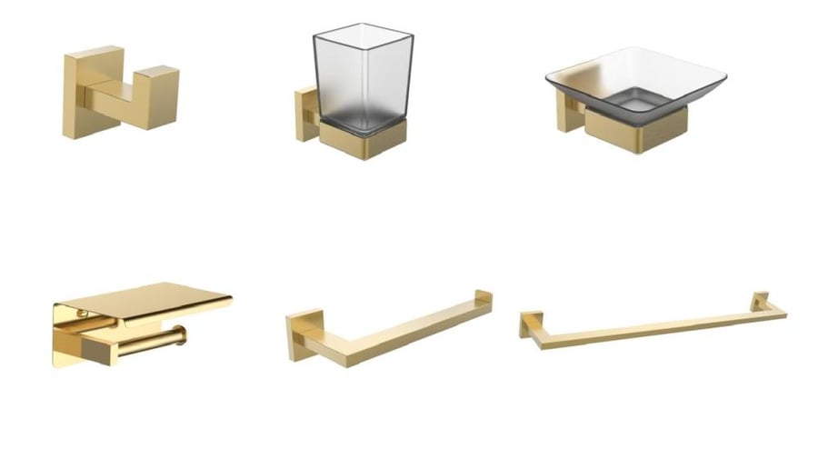 Brightek 304 stainless steel accessories in gold