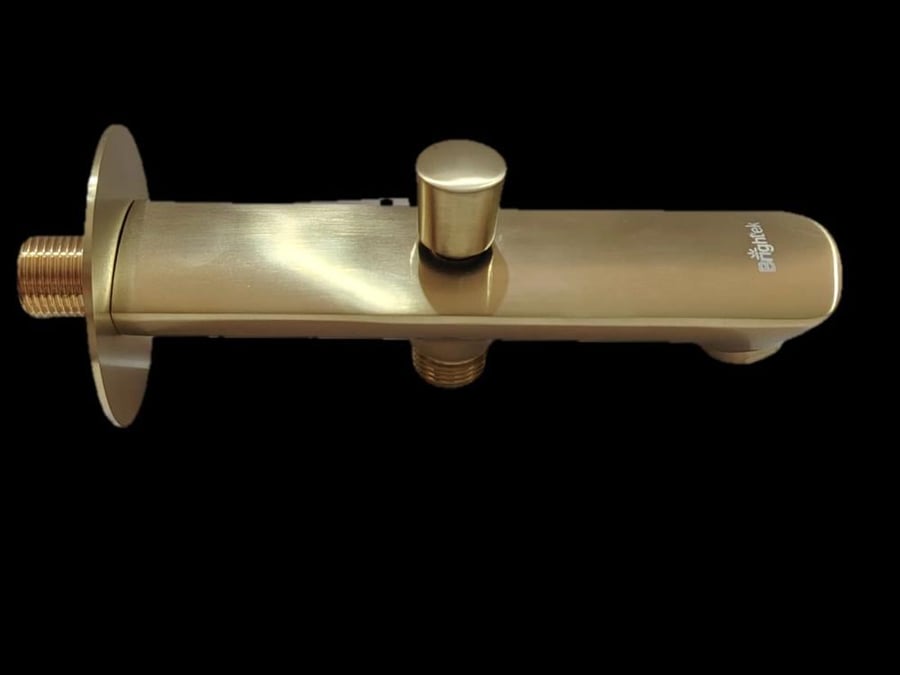 Flowing faucet, ascending and descending, wall-mounted square, matte gold copper - Brightek