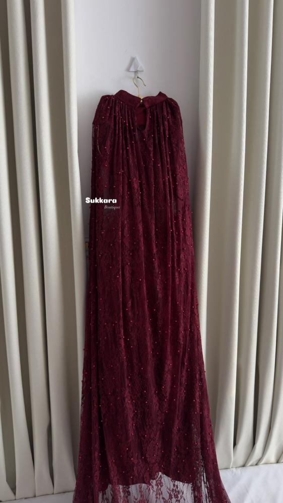 Lace coral dress