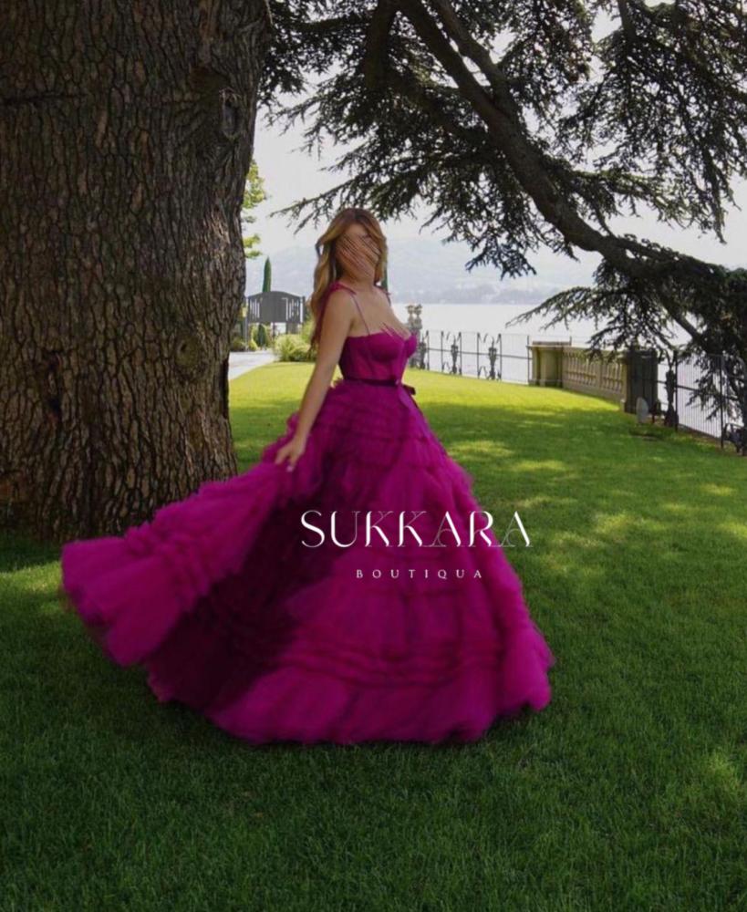 Luxurious fuchsia dress
