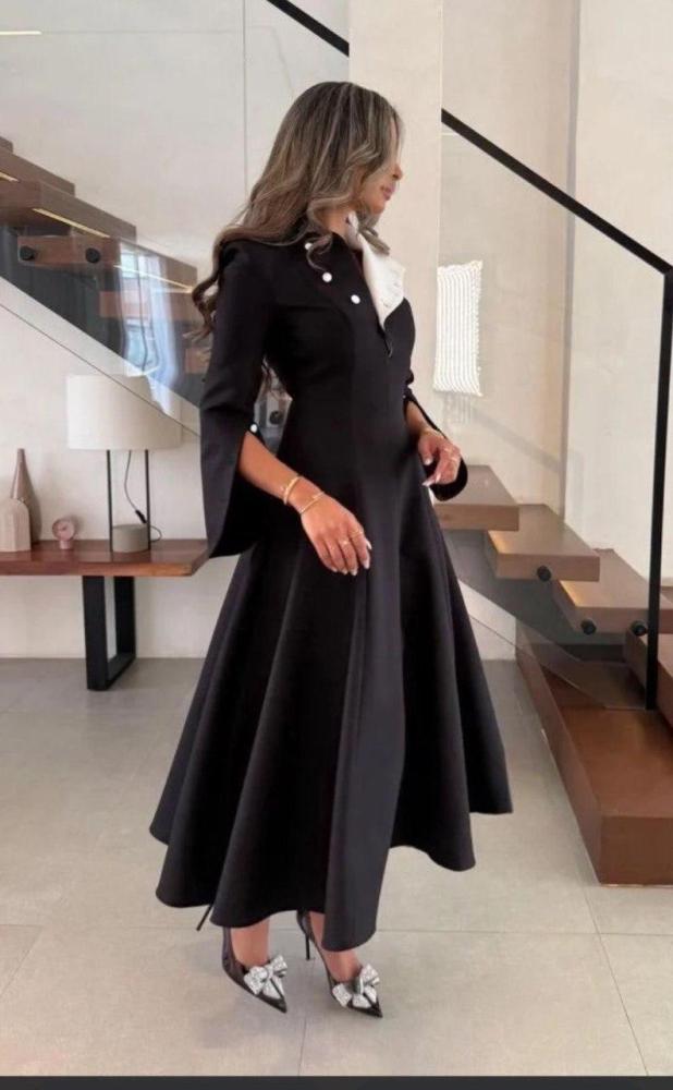 فستان اسود ناعم