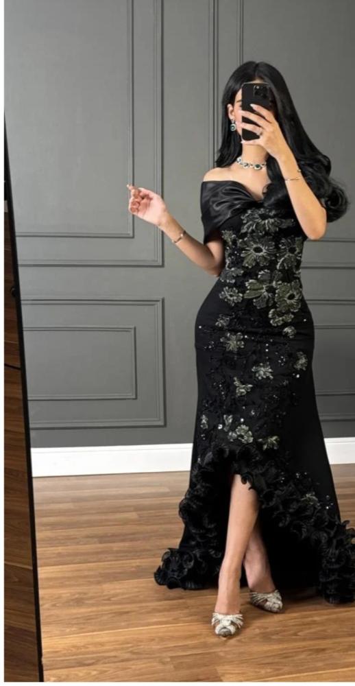 فستان اسود سهره فخم