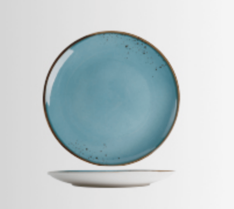 Turquoise Porcelain Platter, 10 inch