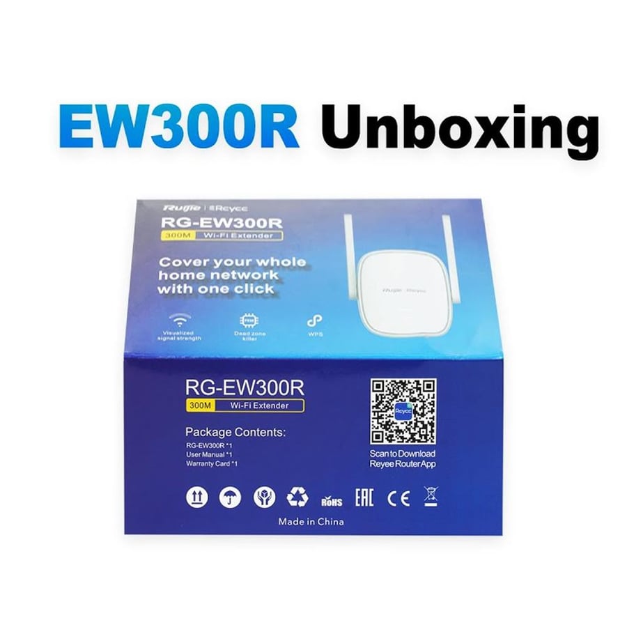مقوي إشارة واي فاي Ruijie Reyee RG-EW300R – سرعة 300Mbps