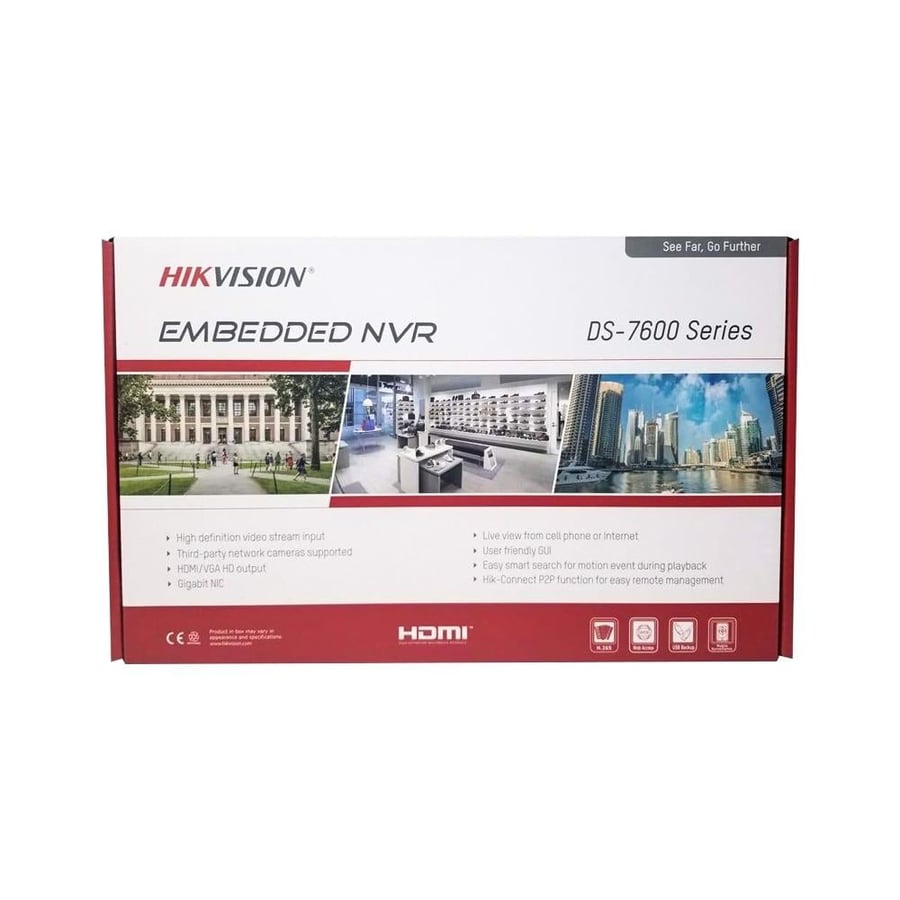 مسجل NVR هيكفيجن DS-7604NI-K1 بأربع قنوات ودعم PoE