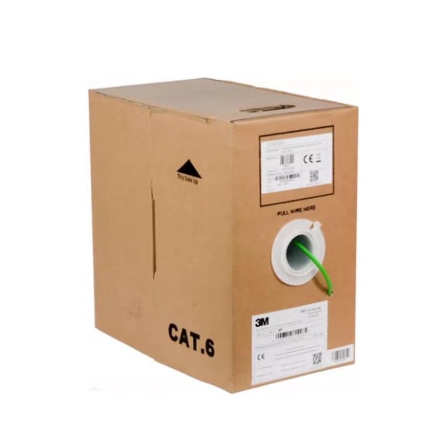 كابل شبكة نحاسي Cat6 UTP من 3M Corning بطول 305 متر (4 أزواج)