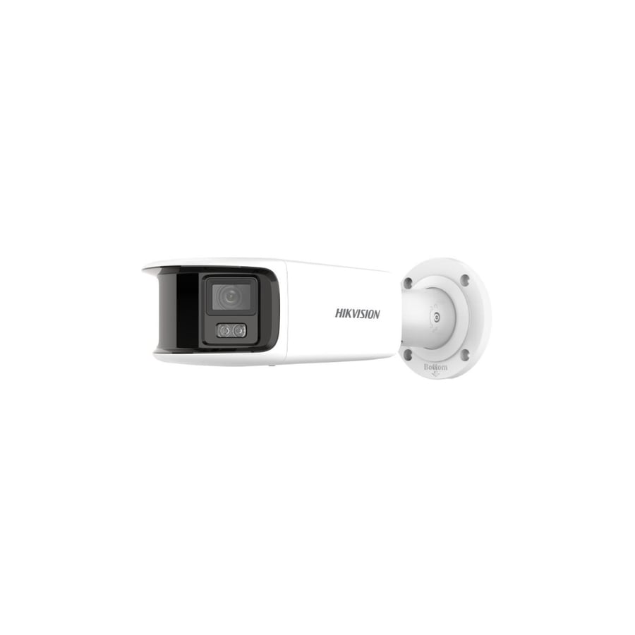 كاميرا مراقبة Hikvision ColorVu 8MP خارجية عدسة مزدوجة 180° F1.0 رؤية ليلية ملونة وإنذار ذكي