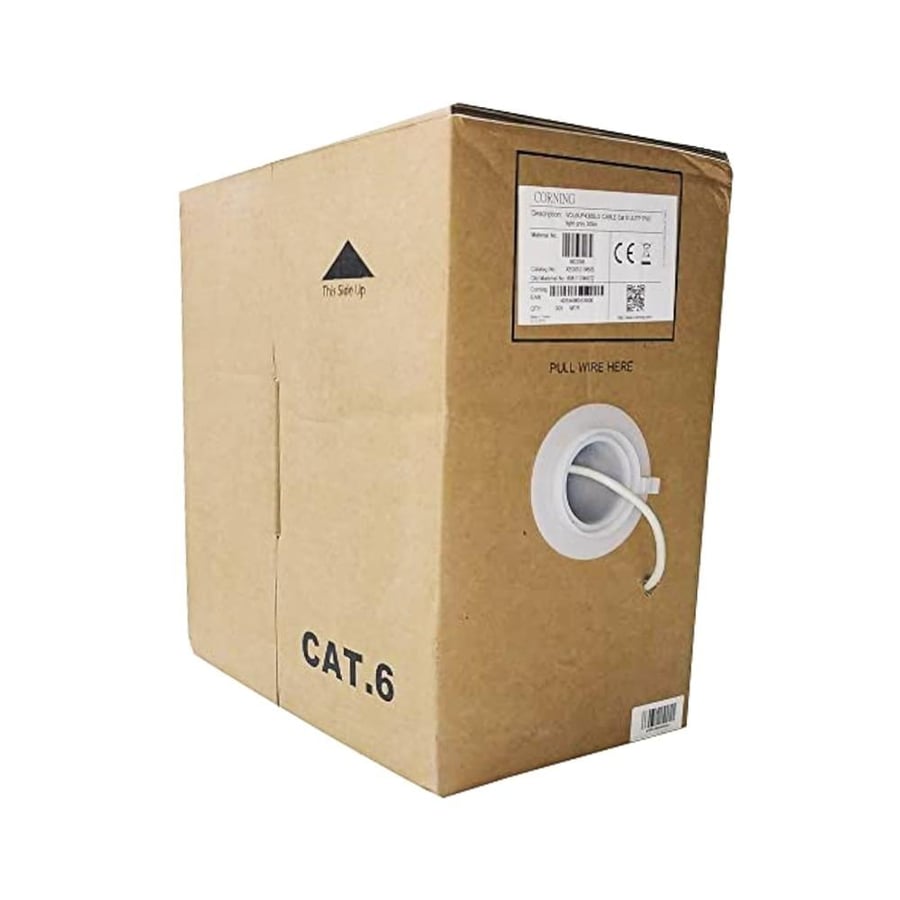 كابل شبكة نحاسي Cat6 UTP من 3M Corning بطول 305 متر (4 أزواج)