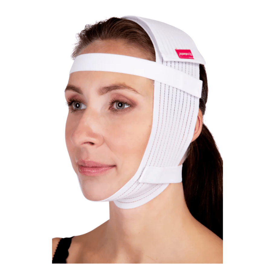 Liposuction after face and ears fat removal open size Lipoplastik European model Lipoelastic FM 01