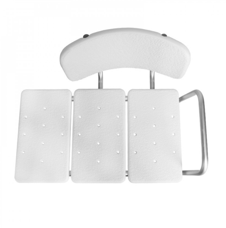 Aluminum shower chair lightweight wide white model GT5003