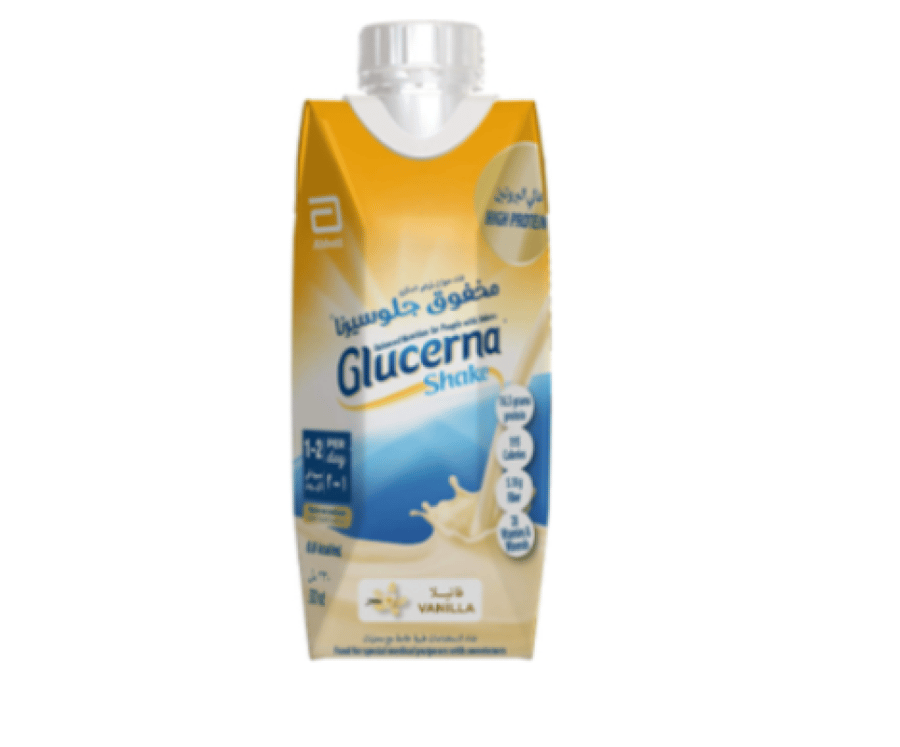 Glucerna Shake Vanilla flavor dietary supplement (Glucerna Shake 330ml) carton pack of 18 pieces
