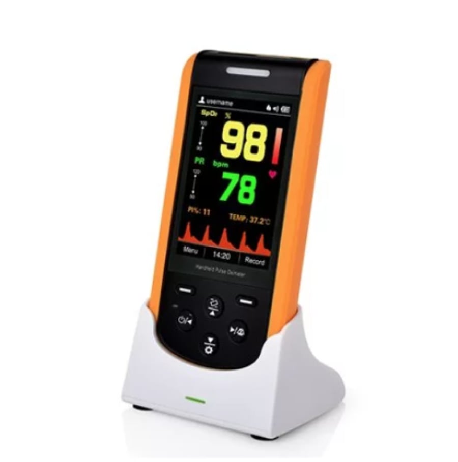 Portable hand-held oxygen level measuring device with charger SP-20