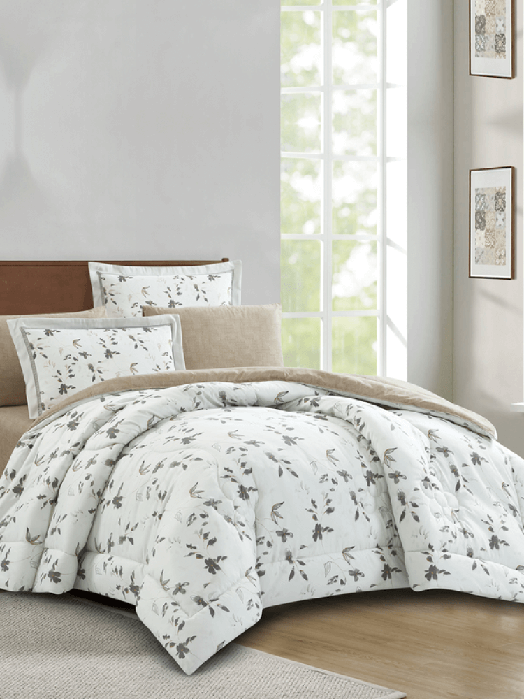 مفرش رِفال صيفي ناعم مشجر -مزدوج 6 قطع