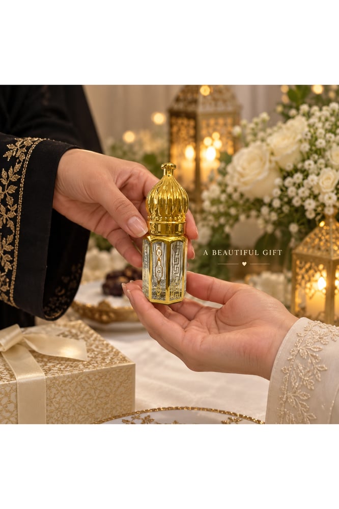 زجاجات عطر ذهبية فارغة 6 مل – 12 قطعة