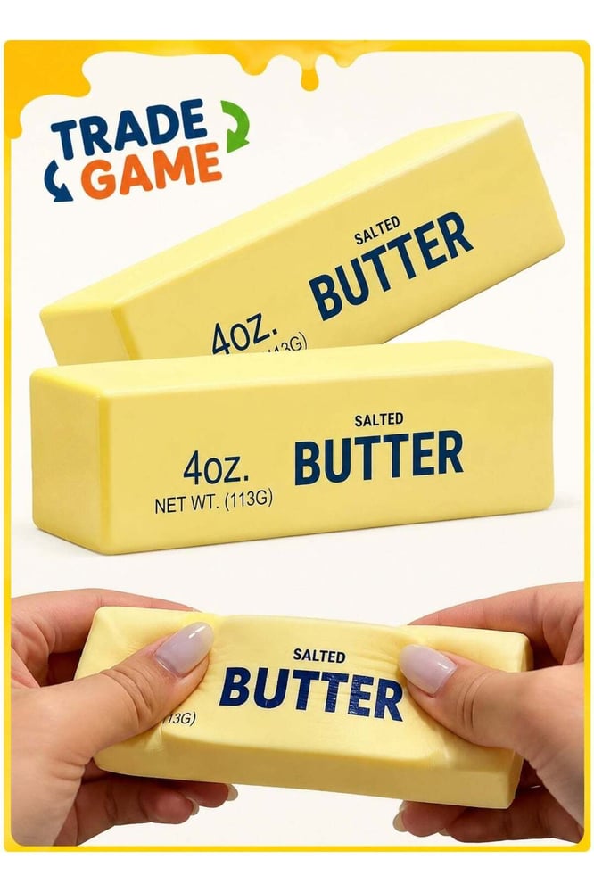 TG Butter Squishy, Soft Slow Rising Squeeze Toys, Butter Stick Squishy Fidget Toys and Stress Balls Squishies for Office Desk Toys, Party Favors & Birthday Gifts