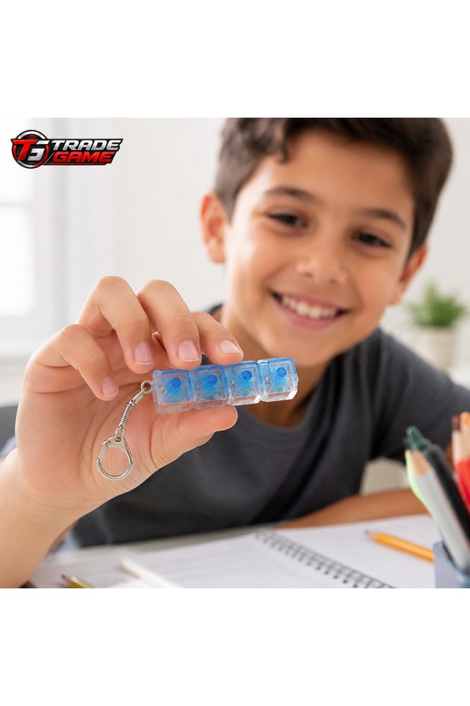لعبة تململ بشكل لوحة مفاتيح بـ4 أزرار وإضاءة LED – لون عشوائي