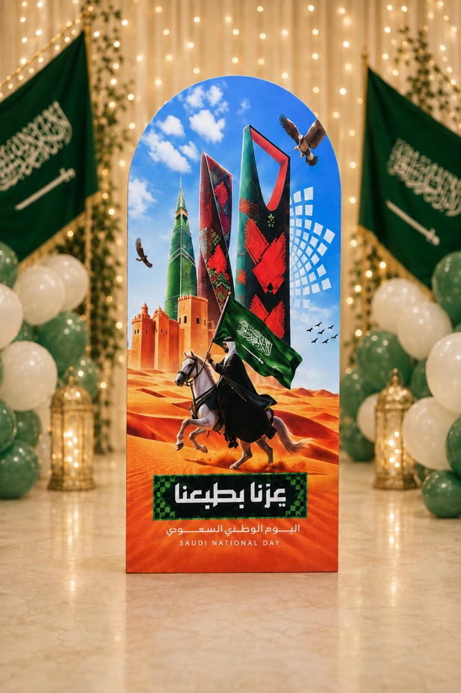 ستاند فوم بورد فارس الصحراء وأبراج المملكة – 90 × 60 سم