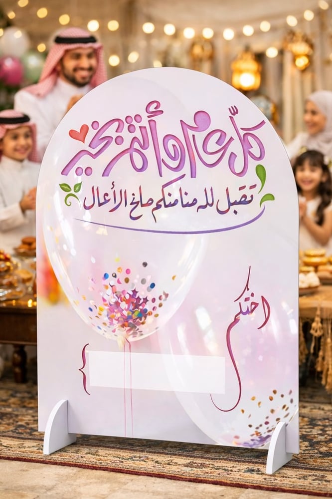 لوحة زينة عيد مبارك – لوح فلين