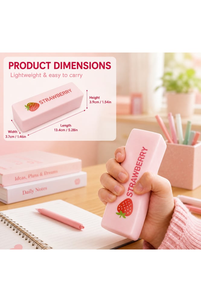 Strawberry Butter Squishy – Soft Squeeze Sensory Toy, Cute Pink Stress Relief Fidget Toy – 1 Piece