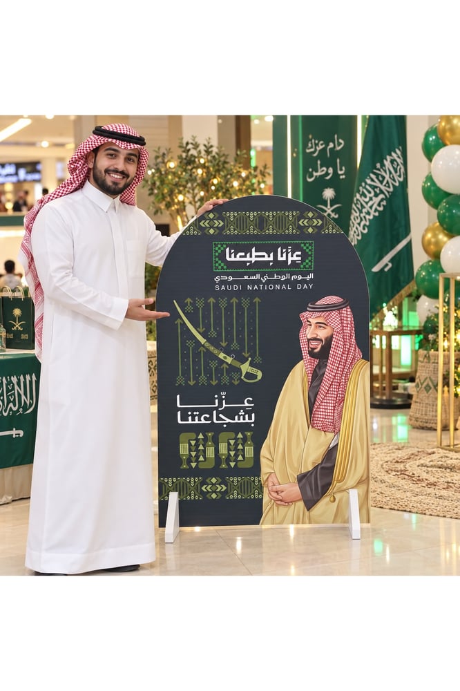 ستاند فوم بورد ولي العهد وسيف العرضة – 65 × 90 سم