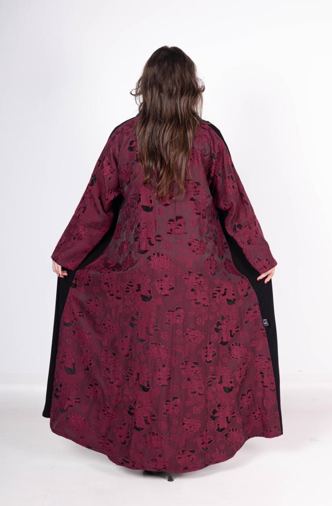 C020 black abaya with modern design