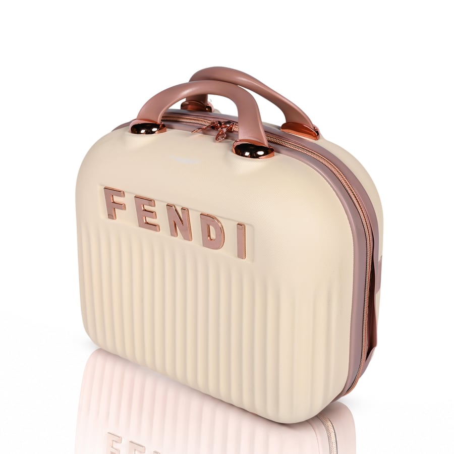 Luxury hard travel bag set suitable for bridal luggage made of ABS+PC, 7 pieces with elegant design, beige
