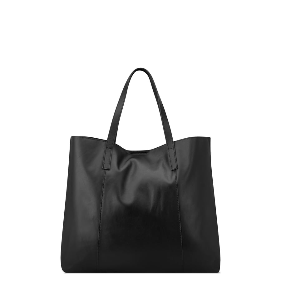 ديلسي باريس LE CUIR LISSE | شنطة Tote جلدية واسعة بتصميم أنيق وعملي 28 لتر , أسود