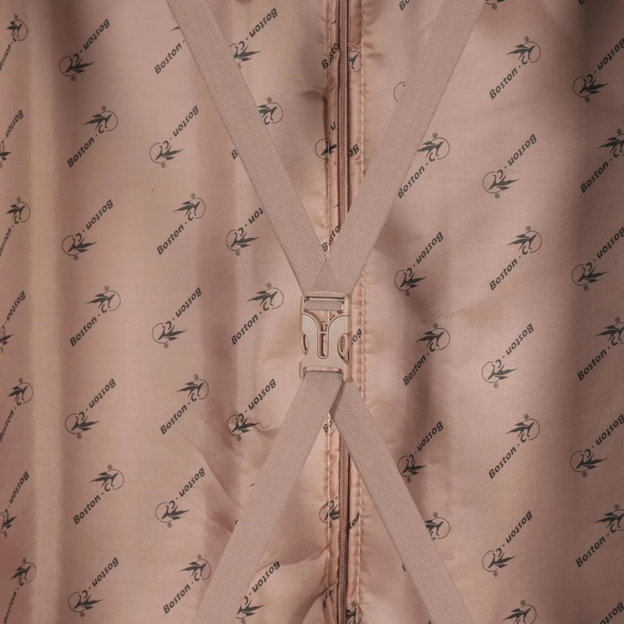 Travel bag with 20-inch size, luxurious geometric design, strong and lightweight, rose gold