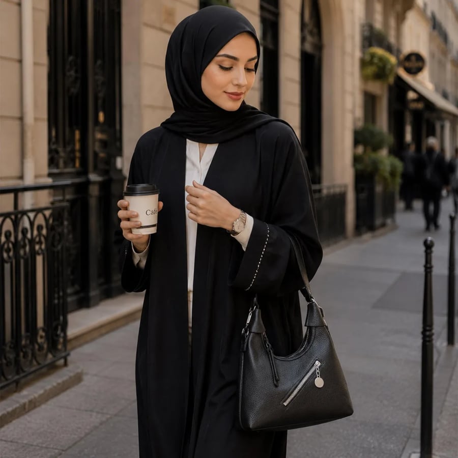حقيبة نسائية كاجوال شيك بتقسيمات داخلية مريحة ولمسة عصرية راقية - اسود