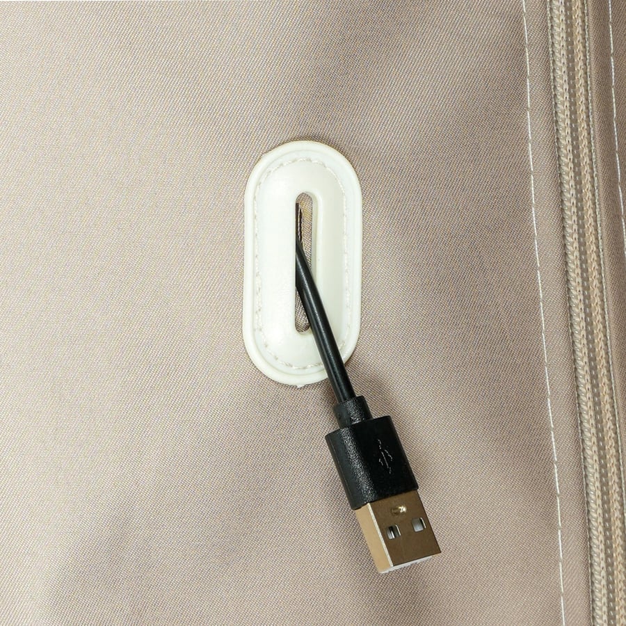 طقم حقائب سفر 3 قطع مصنوع من الـ PC بولي كربونات بتصميم أنيق وفاخر مع حامل كوب ومنفذ USB/Type-C