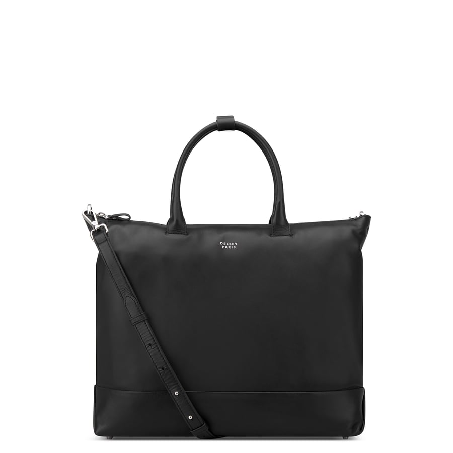 ديلسي باريس | حقيبة Zippered Tote جلدية بسحاب 16 لتر بتصميم شيك , أسود
