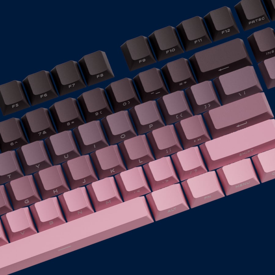 كي كابس وردي متدرج - keycaps gradient pink