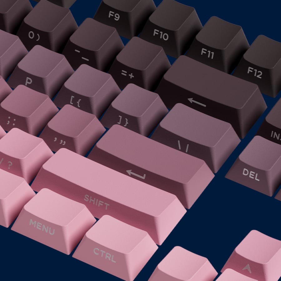 كي كابس وردي متدرج - keycaps gradient pink