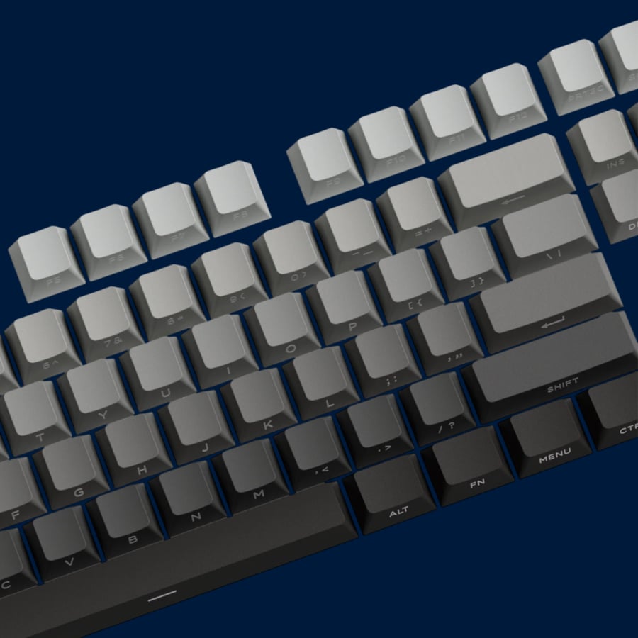 كي كابس رمادي متدرج - keycaps gradient gray