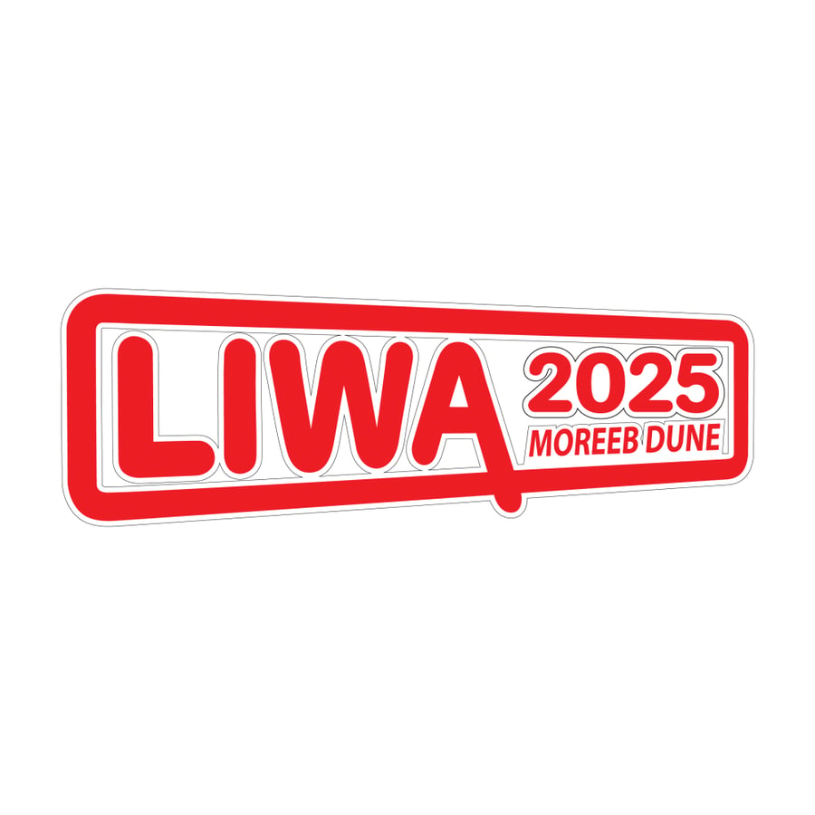 استيكر ليوا 2025 تل مرعب احمر عاكس صغير (الحبة)