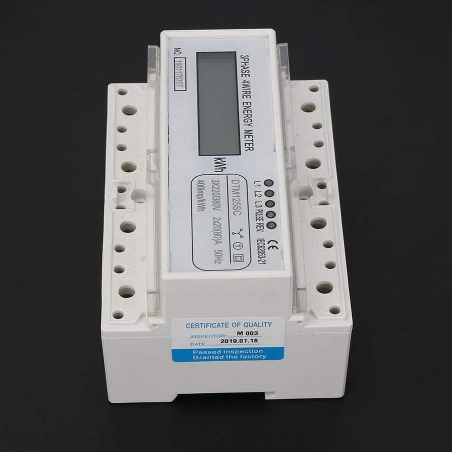 عداد كهرباء رقمي ثلاثي الأطوار من والفرونت، 220/380 فولت، شاشة LCD، عداد استهلاك الطاقة بالكيلوواط/ساعة