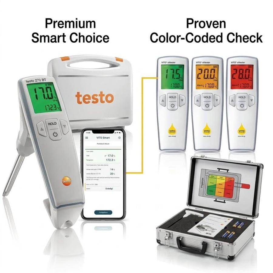 جهاز قياس جودة وحرارة زيت القلي المحمول Testo 270 الألماني