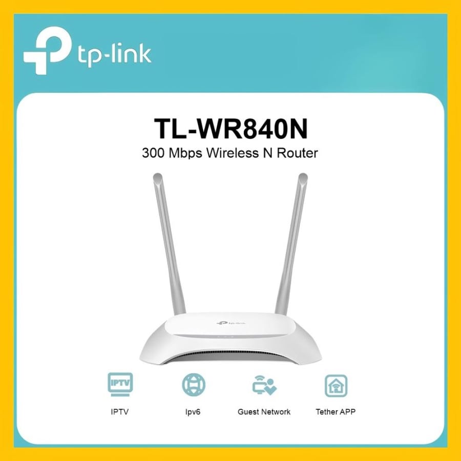 راوتر تي بي لينك مقوي شبكة واي فأي TL-WR840N | 300 Mbps Wireless N Router