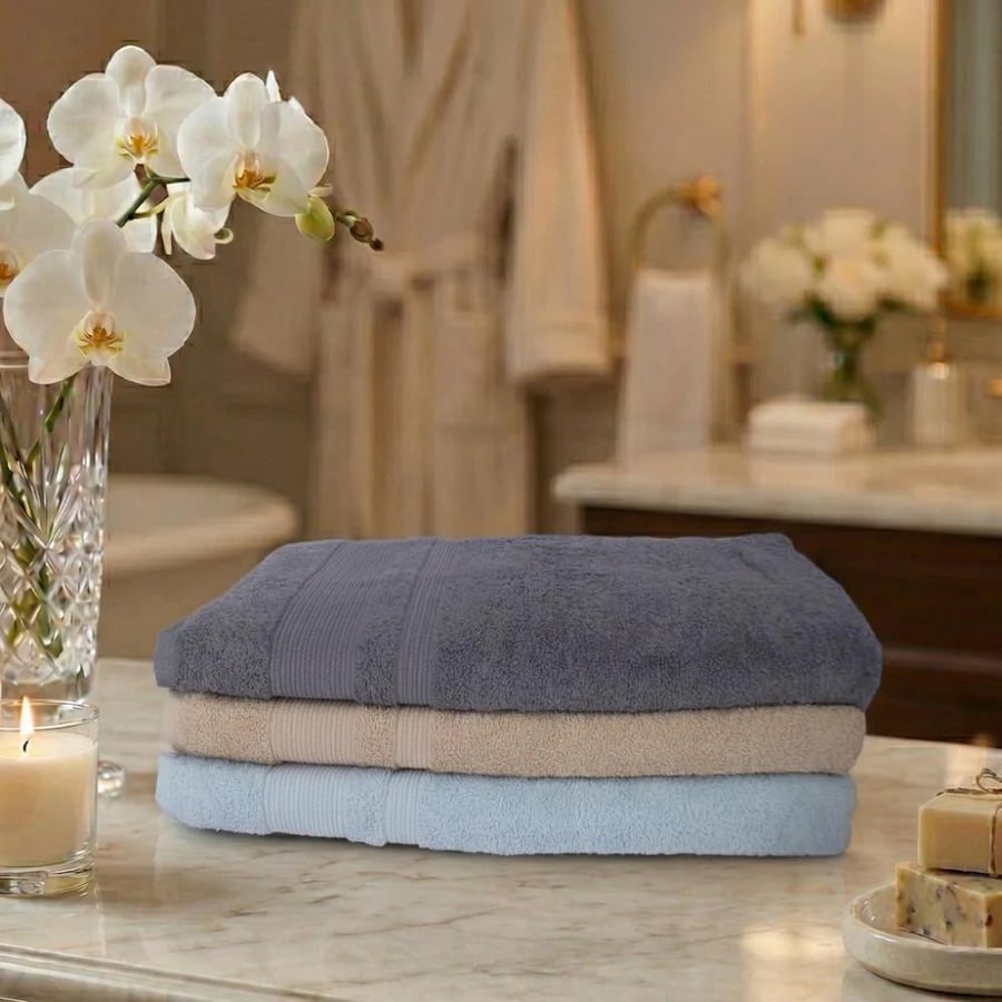 Luxury bath towel VELVET VIOLA